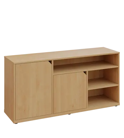 KU2-15DN3 L skříňka nízká 2-dveřová, nika, 740x1522x400, provedení levé, javor horský